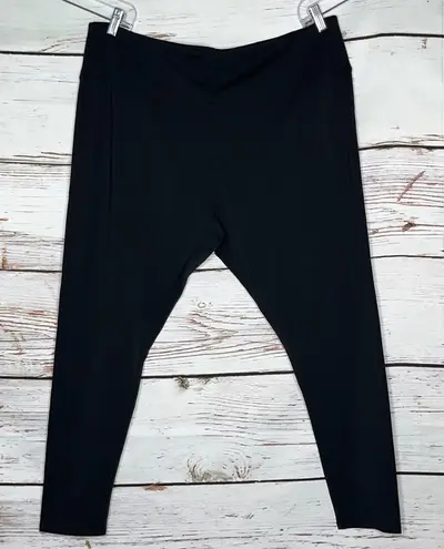 Soft Surroundings Size 2X Classic Black Style#5FR05 Cotton Knit Leggings