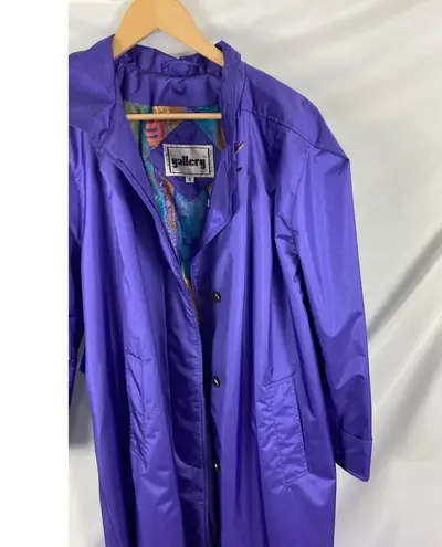 Gallery Purple Vintage Maxi Length Trench Coat Size 8