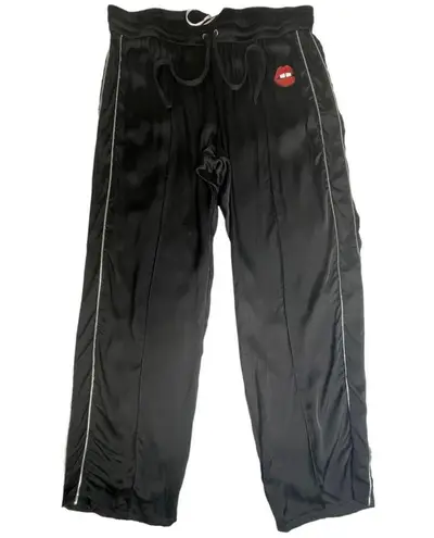 Lauren Moshi new ᨎ Lips Gap Mouth Patch Satiny Side Stripe Joggers Sweatpants ᨎ