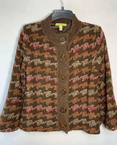 Sigrid Olsen  Women's Blazer Jacket Lined Brown Medium