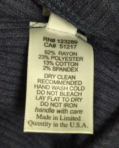 Michael Lauren Mumford Wide Strap V-Back Tank Dress Mini Navy M New