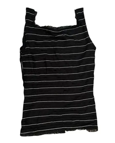 CORSET BLACK WHITE CROP LACE camisole TANK TOP M Size M