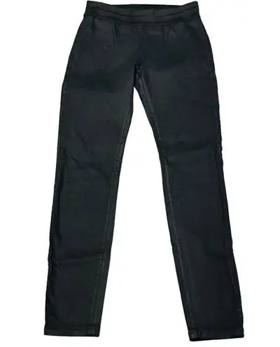 Citizens of Humanity  Greyson Coated Denim Legging Mid-Rise Black Suedette 31