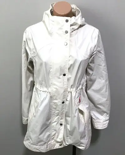 Hunter  Original Smock Cotton Rain Jacket Coat White Small