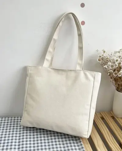 Boutique Canvas Tote Bag White