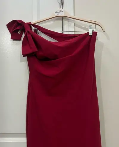 Chiara Boni La Petite Robe Di Red Bow Shoulder Gown Size 48 EU / 12 US $1,092