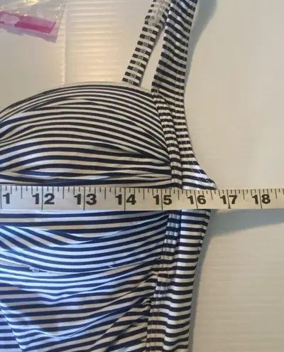 NIPTUCK SWIM Multi Fit Cup Sorrento Stripe Joanne One Piece Swimsuit Sz 12 Beach Blue