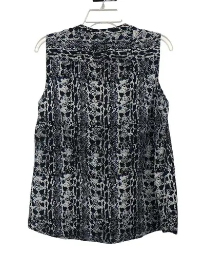 Katherine Barclay Montreal Blouse Womens L Used Blue Print