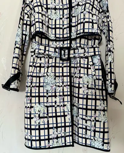 Listen Lisalen Floral and Plaid Trench Coat