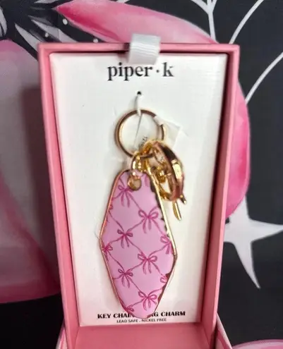 Piper K Pink Bow Coquette Key Chain & Bag Charm