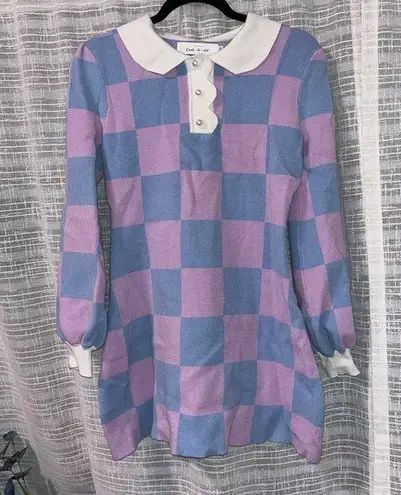 Quanta Du SOLEIL Cornflower Blue+Lavender Checked Mini - Size 38FR / 6US