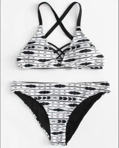 NWT black and white bathing suit