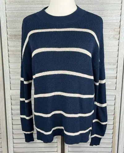 American Eagle  OUTFITTERS Jegging Fit Sweater Lightweight Navy/Oatmeal Stripe-XS