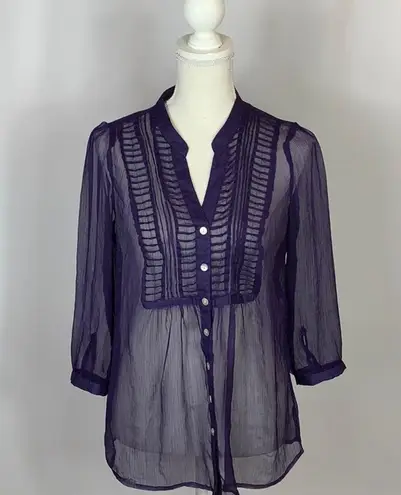 Kenar EUC semi sheer pullover blouse