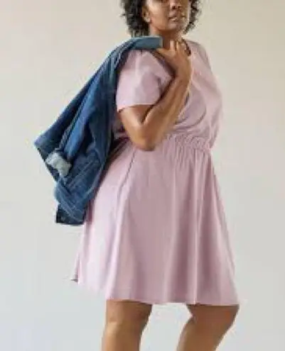 Duluth Trading Womens Plus Size XXL Flexcellence Dress Crew Neck Short Lavender