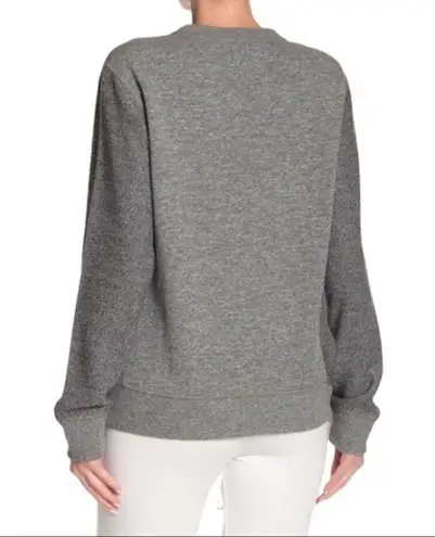 Jason Scott Heather Gray Cropped Drop Shoulder French Terry Sweatshirt XS NWT