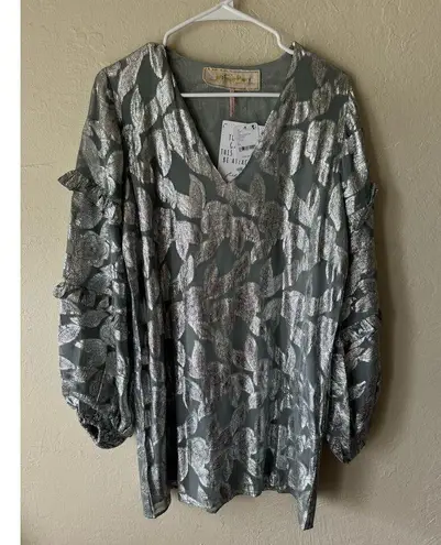 Jen's Pirate Booty NWT Rising Star Mini Dress in Silver Size XS