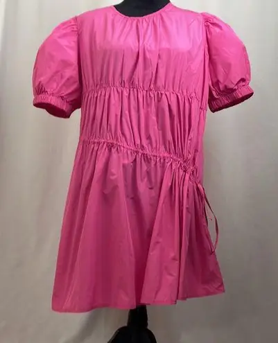 Future Collective hot pink puff sleeve dress woman’s size large