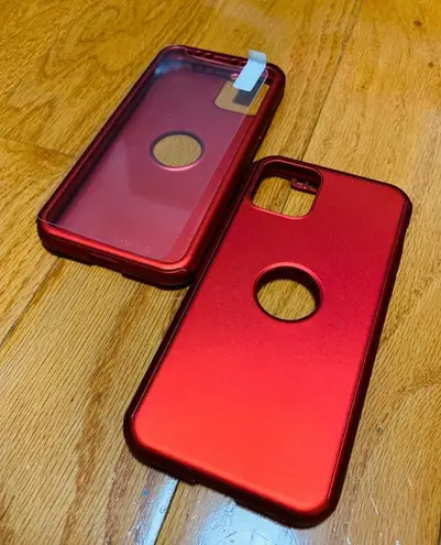 iPhone 11 Pro Max Fashion 360 Shockproof Case Red