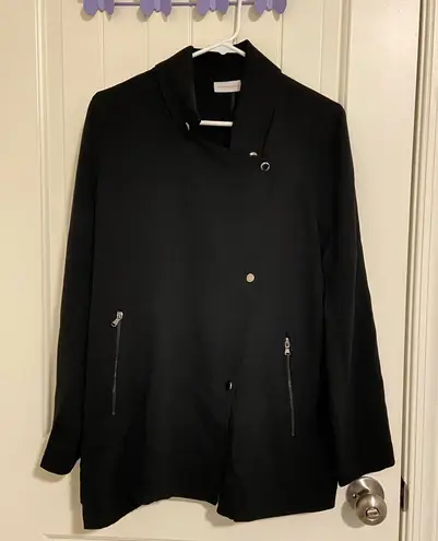 New York & Co. NWOT New York &‎ Company women’s solid black button stretch jacket medium - Image 1