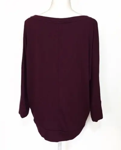 cupio Dark Purple Long Sleeved Loose Soft Sweater Top