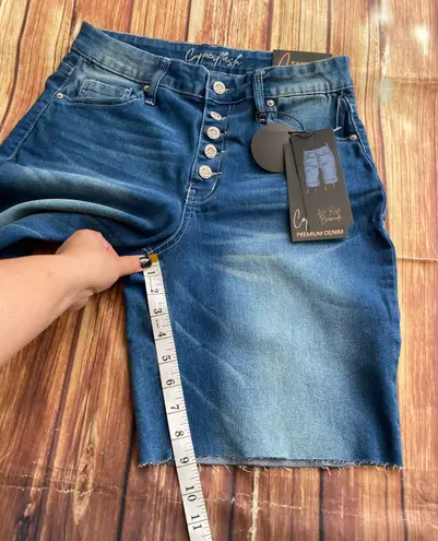 Copper Flash Women High Rise Bermuda Blue Jeans Button Down Size 10