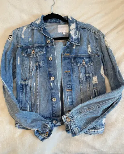 ZARA Distressed Denim Jacket