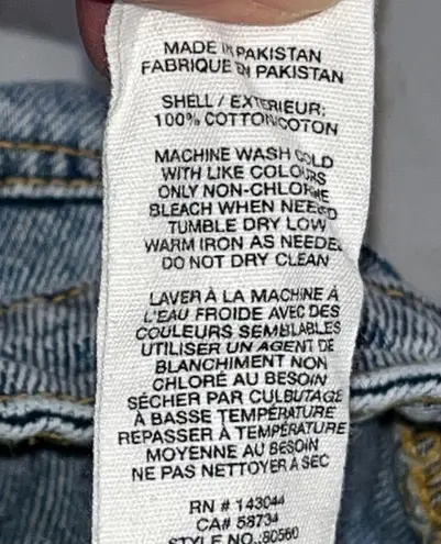 Avec Les Filles Women’s Acid Wash Destructed Raw Hem High Waisted Jeans size 27