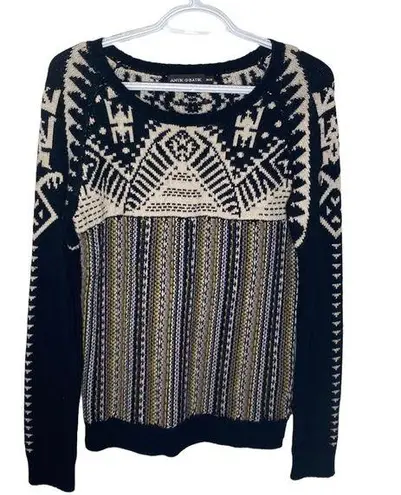 Antik Batik wool blend boho tribal print Crewneck sweater size EU 36 / 38