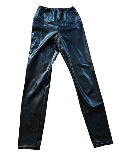 Wilfred Vegan Leather Leggings Black Pants Stretchy Sculpts High Rise Small EUC