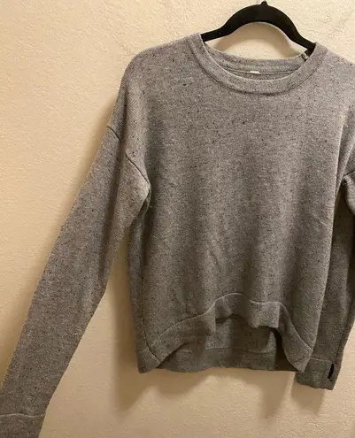 Lululemon  Grey Speckled Merino Wool Yogi Crew Sweater Size 8