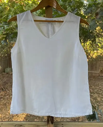 Hot Cotton Women's White 100% Linen Sleeveless Top Size M Size M