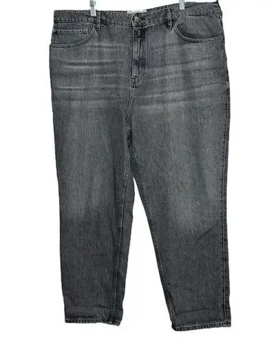 Fat Face Gray High Rise Mom Jeans Relaxed Straight Leg Women’s Size 16