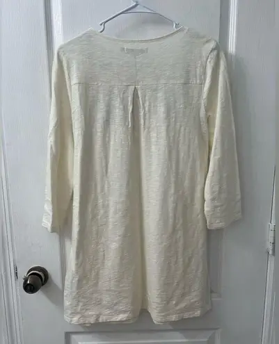 Boden White Tunic Dress with Colorful Embroidery (Size US 10)