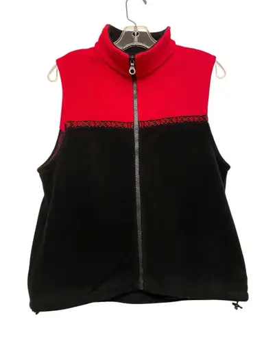 Kuhl Sleeveless Vest Colorblock Nordic Women Size Medium Red Black Fleece Ski