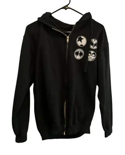 Kiss Kissworld 2017 Unisex black Graphic Zip Hoodie Size M Gray Size M