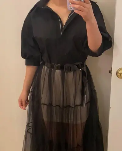 Black Tulle jacket. Fits S
