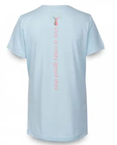 Tunaskin light blue echo performance short sleeve tee size xl