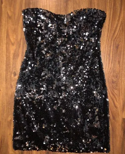 Frederick's of Hollywood Black Sequin dress. Small