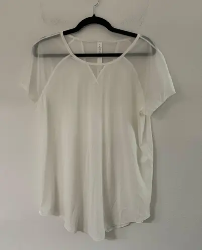 Lululemon Mix & Mesh Short Sleeve Tee 10 White