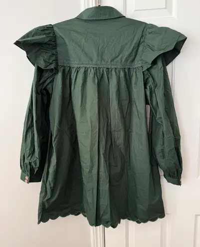 Farm Rio Collared Button Front Shift Mini Dress, Size S