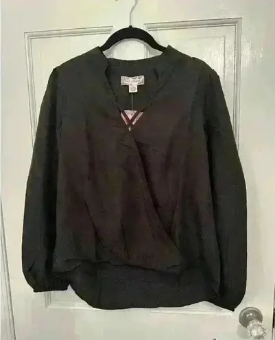 Band of Gypsies Band of‎ Gypsies Black Oversized Long Sleeve Blouse size S NWT - Image 1