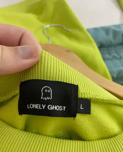 Lonely Ghost BNWOT  Lime Green Crewneck