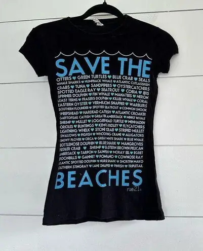Hybrid Tees Women’s Small Save the Beach Tee