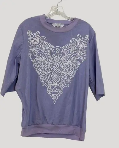 Blair Women’s Pull On Two Piece Polyester Cotton Top and Pants Size 12/14