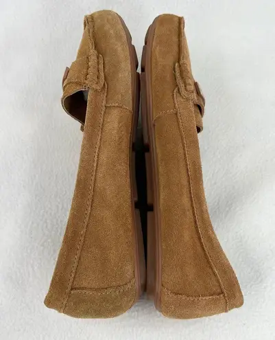 Tahari  Marilu Driving Loafers Suede Leather 7.5 Tan Rubber Sole