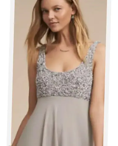 BHLDN Motee Maids ELLIS Grey Sequins Beads Bridesmaid ,Prom dress