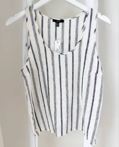 Drew Anthropologie Women’s Linen Blend Striped Tank Top Size Small