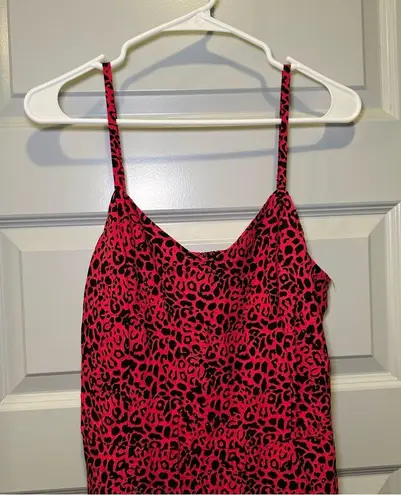 Apt. 9 NWT  Pink/Black Animal Print Sleeveless Aline Dress size L