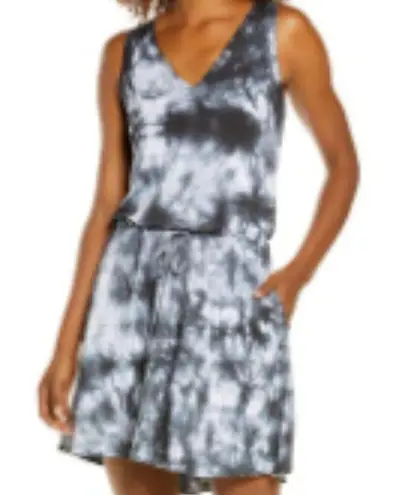 Sweaty Betty Take It Easy Drop Waist Dress In Black Tie Dye